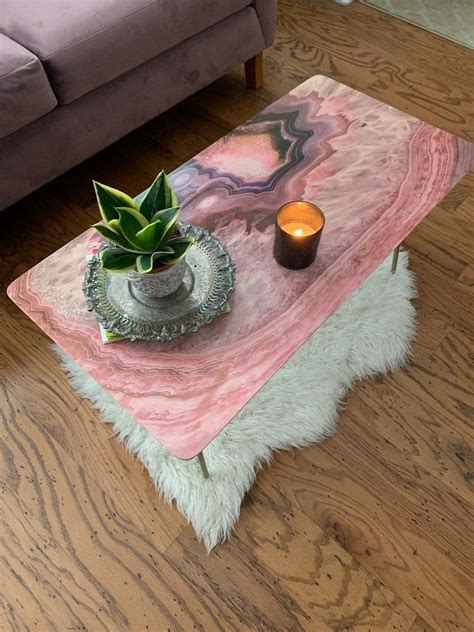 Make an offer on a great item today! Bold Textured Small Pink Coffee Table in 2020 | Coffee ...