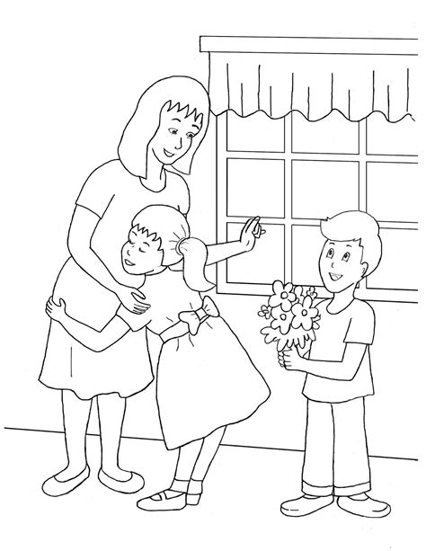 Contoh Gambar Gambar Mewarnai Selamat Hari Ibu - KataUcap