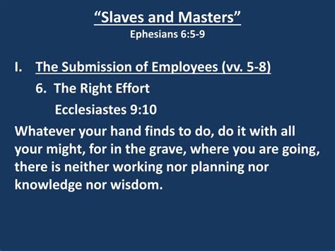 1) 6 (5/9 ) = 59/9 ; PPT - "Slaves and Masters" Ephesians 6:5-9 PowerPoint ...