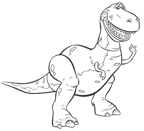 Toy story rex coloring page. Toy Story Rex The Widening Mouth Coloring For Kids | T rex ...