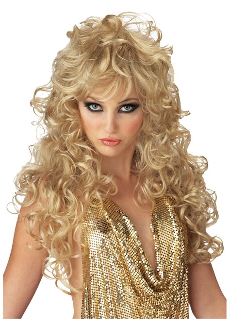 Long hair wig, halloween costume wig, women's fluffy wavy wig, party wig, fashion orange wig, performance wig, curly wig, 22inch, soft wig. Womens Blonde Seduction Wig - Blonde Costume Wig, Long ...