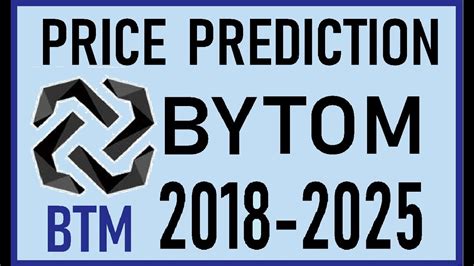 Also, an update called eth 2.0 having been launched in phases, which is a further extension to eth. BYTOM BTM REAL PRICE PREDICTION ⚡BEST CRYPTO INVESTMENT ...