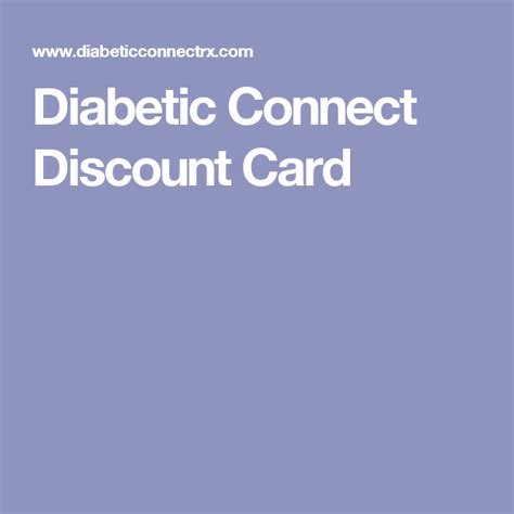 Connect with other diabetics and learn more about diabetes management. Diabetic Connect Discount Card | Discount card, Diabetes ...