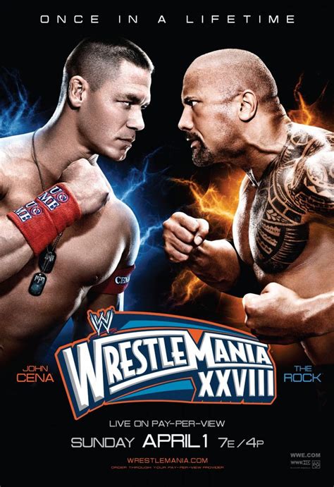 According to their report, each night of the show starts at 6:30 pm et. Wrestlemania 28 John Cena vs. The Rock | Carteles de lucha ...