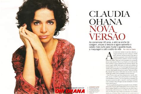 'não quero mais a europa'. Oh!Ohana: Cláudia Ohana na Revista Flash / 2003