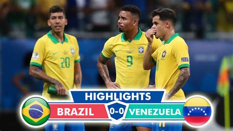 Brasil vs venezuela, se enfrentan este domingo 13 de junio por la jornada 01 de la copa america en el estadio nacional de brasília a las 16:00pm hora de colombia. Brazil Vs Venezuela 0-0 - Copa America 2019 - Highlights ...