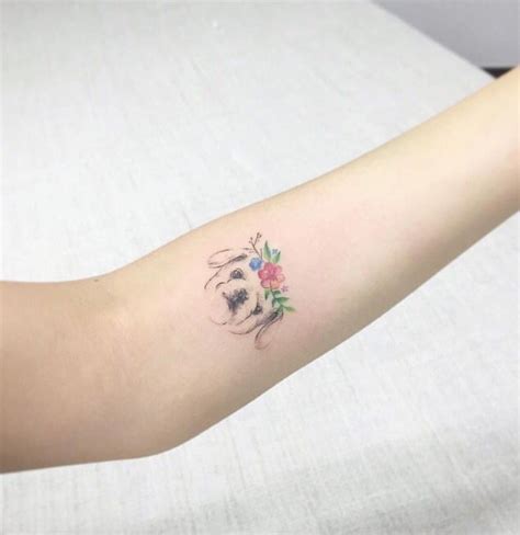 Roses can be used for quote tattoos, tribute tattoos, and as accents to a unique illustration. Dog tribute tattoo | Tattoos, Dog tattoos, Small tattoos