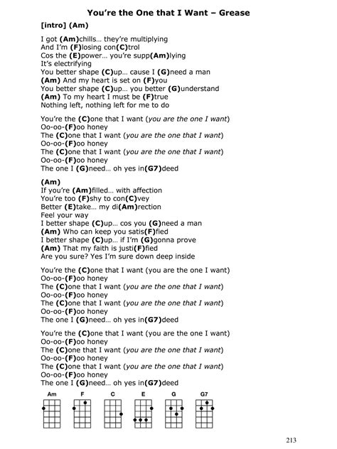 Share, chat and have fun! You're the one that I want | Ukulele songs, Ukulele chords ...