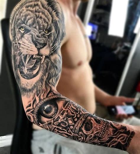 Leo tattoos future tattoos animal tattoos body art tattoos sleeve tattoos tattoo hip tatoos hip thigh tattoos tattoo drawings. 125 Best Sleeve Tattoos For Men: Cool Ideas + Designs ...