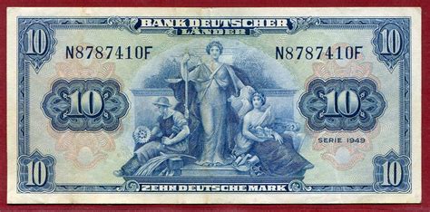 Bundesrepublik Deutschland 10 DM Bank Deutscher Länder ...