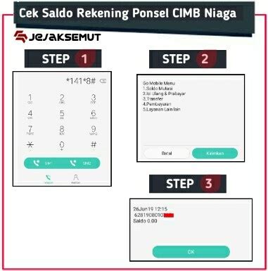 Untuk melakukan cara cek saldo cimb niaga, tentu saja kini kalian tidak hanya bisa menggunakan layanan mesin atm dan kantor cabang cimb niaga saja. SMS/Online/Gojek Cara Cek Saldo Rekening Ponsel CIMB ...