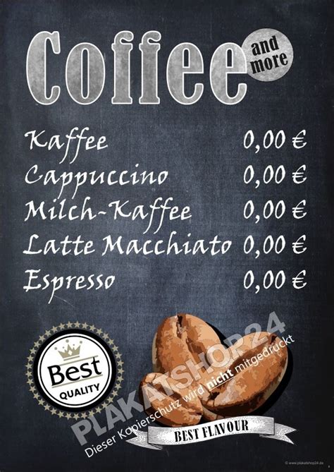 Drinking coffee is a ritual and even if sometimes we can't spend the time it takes, it is good to at least choose your favorite taste. Preistafel für Kaffeespezialitäten | Kaffee-Preislisten ...