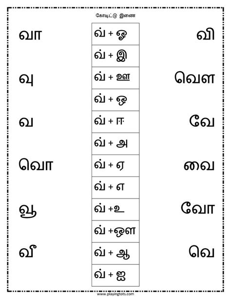 Hi, i have added few sample worksheets that i use in my enrichment class. Free Tamil compound letters(உயிர் மெய் எழுத்துக்கள் ...