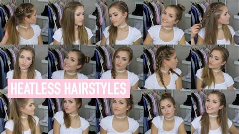 10 easy heatless hairstyles for back to school! 18 QUICK & EASY HEATLESS HAIRSTYLES!! | Mel Joy - YouTube