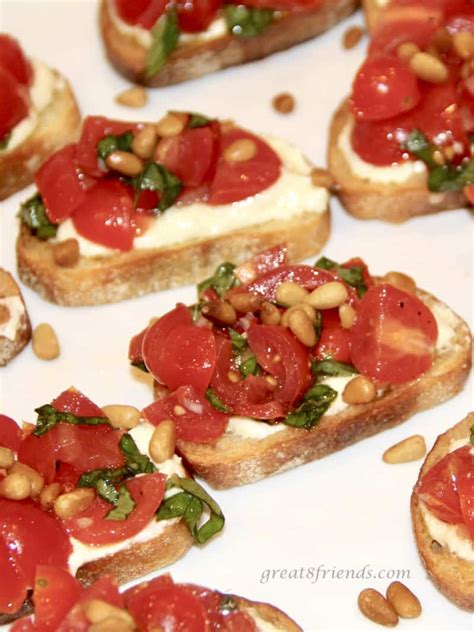 Sprinkle the garlic, sugar, salt, and pepper over the tomatoes. Tomato Bruschetta Recipe Barefoot Contessa : Ina Garten's ...