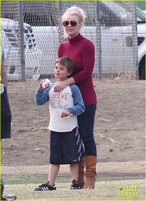 In this photograph, taken when he was real little britney spears' sons sean preston, 7, and jayden james federline, 6, star in her new music video for ooh la la, from the smurfs 2 soundtrack. Britney Spears: Jayden's Soccer Game with Kevin Federline ...