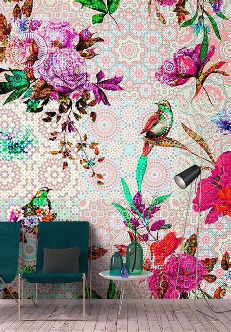 A wallpaper wall via wallpapers with graceful prints are great to add style and definition to a colors ideal for a home office are deep shades of blue, gray, and neutrals. How to add Glamorous Accent Walls in your home | Funky ...