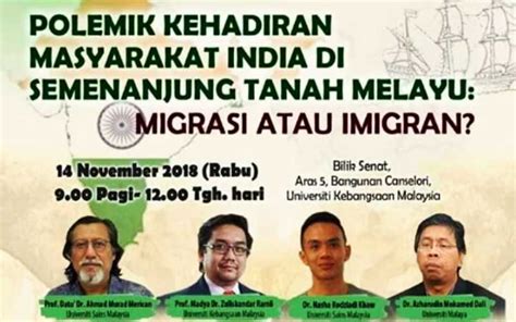 Seperti masyarakat malaysia yang lain kaum ini semakin terdedah ? Institut UKM batal forum masyarakat India migrasi atau ...