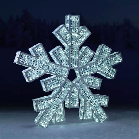 They'll be snow impressed that you handcrafted this yourself. Large Outdoor Lighted Snowflake Decorations - Outdoor ...