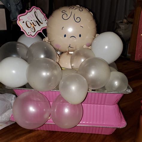 Baby gear & essentials all baby gear & essentials. Baby balloon from local Party City with aluminum pans as ...