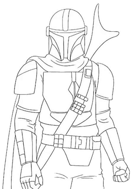 Darth vader coloring pages, yoda, stormtrooper, r2d2, clone trooper, chewbacca & luke skywalker coloring pages. Kids-n-fun | Kleurplaat Star Wars Mandalorian mandalorian