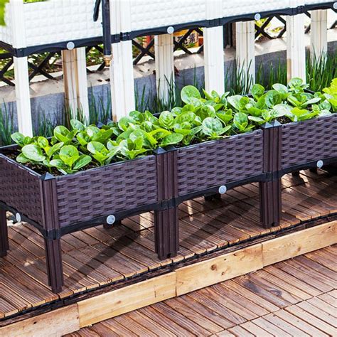 Vegetable planter boxes for sale are found in quirky and fun designs such as animal patterns, cartoon shapes and so on. Tool Sets & Boxes - Nursery Pots Raised Garden Bed for Vegetables Elevated Planter Box with Legs ...