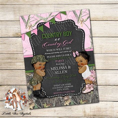Pick your favorite gender reveal party invitations from our amazing selection of designs choose what kind of country gender reveal invitations you want based on type, orientation, size and shape. Personalized Country Boy or Country Girl Gender Reveal Party | Gender party, Gender reveal party ...