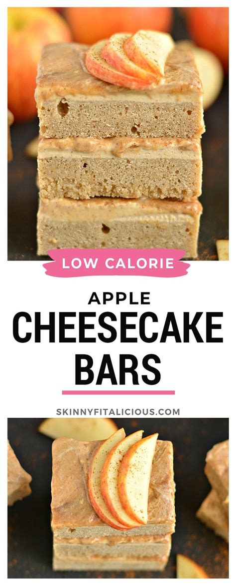 Craving a low cal dessert? Apple Cheesecake Bars in 2020 | Healthy dessert recipes, Fall recipes healthy, Low calorie ...