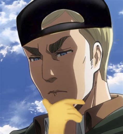 Reiner braun refers to him as warchief and considers him to be strongest warrior. *lipbites* hey erwin lol in 2021 | Funny anime pics ...