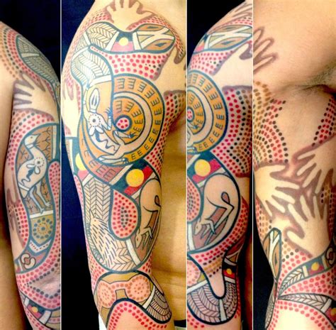 Native americans have always been very spiritual people. Australian Aboriginal style tattoos | Aboriginal tattoo ...