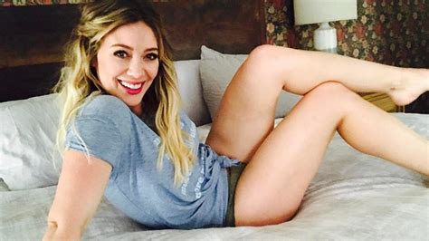 Get a legs spread mug for your barber bob. Hilary Duff Says She's 'Learned to Love' Her Legs, Shows ...