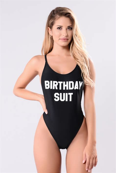Women's personalized text bathing suits, inspired high cut low back one piece swimwear. Birthday Girl Bathing Suit Birthday Suit Swimsuit Black ...
