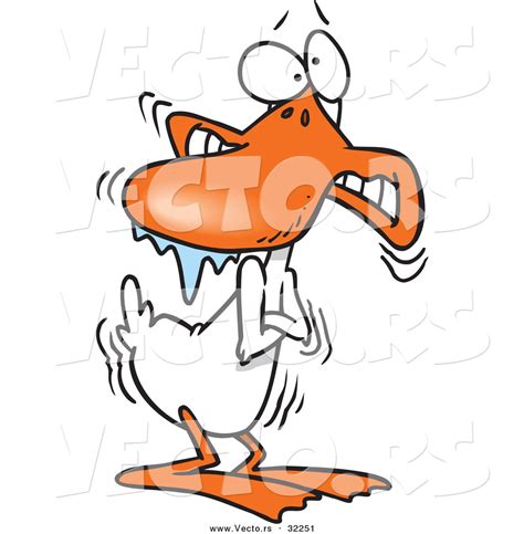Gratis para usos comerciales ✓ no es necesario reconocimiento ✓. Vector of a Freezing Cold Shivering Cartoon Duck by ...