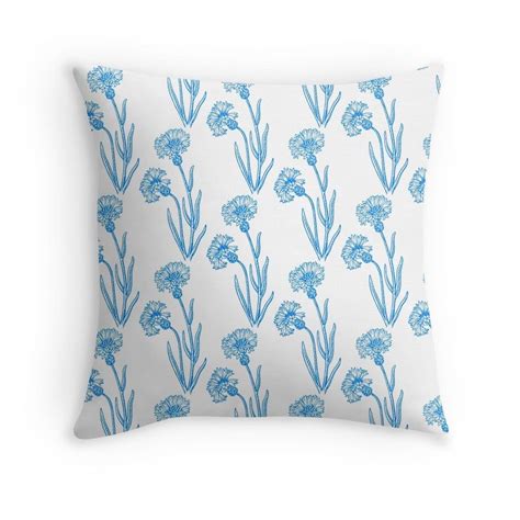 Sykting farmhouse outdoor throw pillow covers cotton canvas blue and yellow pillow covers 20x20 inch decorative for couch sofa patio porch flowers pattern pack of 2 4.8 out of 5 stars 4,142 $20.99 $ 20. 'Blue floral pattern ' Throw Pillow by lindaully (With ...