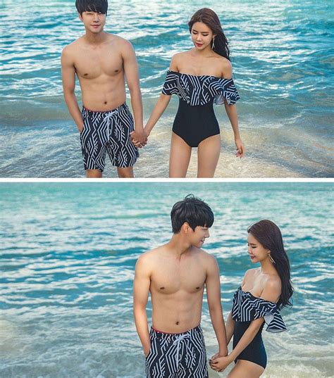 Check spelling or type a new query. Couple Matching Patterned Swim Shorts / Off Shoulder ...