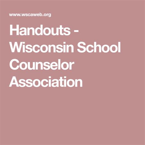 This could be a message from the beyond. Handouts - Wisconsin School Counselor Association | School ...