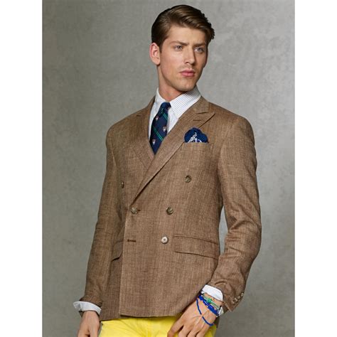 Blue double breasted suit jacket. Lyst - Polo ralph lauren Double-Breasted Sport Coat in ...