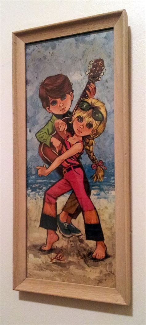 Vtg margaret kane big eyes interlude three sisters framed print 1970's 23 x 29. Lee Big Eye Art Go-Go Teens Litho Print - FRAMED | Big ...