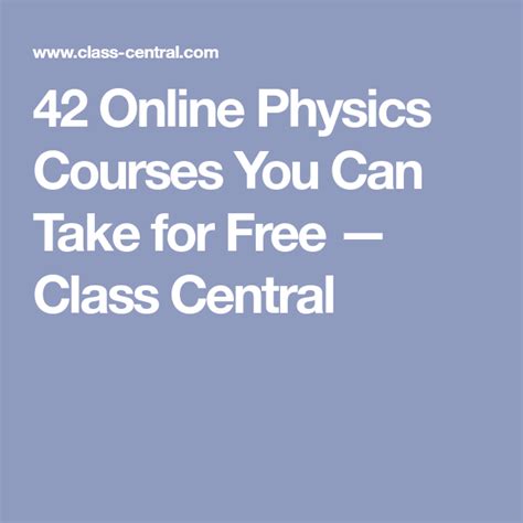 Computational physics instructors information teaching assistants fs20 practicalities grading required technologies python installers. 100 Online Physics Courses You Can Take for Free — Class ...