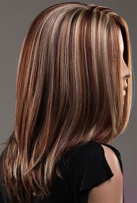 Blonde highlights.blonde highlights will always be a classic when it comes to hair colors. Brunette with a mix of blonde and red highlights 2017 ...