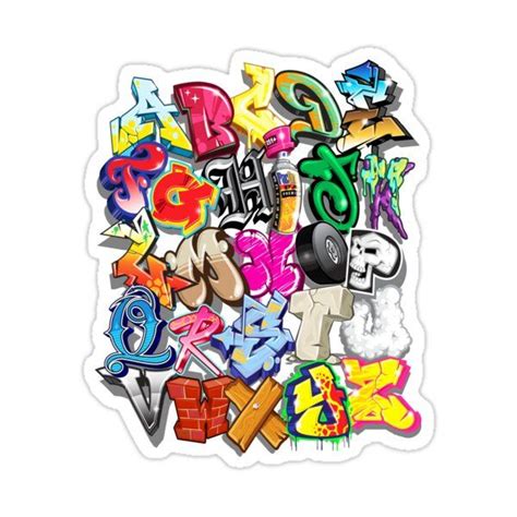 Alphabet may refer to any of the following: Graffiti Alphabet Sticker by trev4000 in 2021 | Graffiti alphabet ...