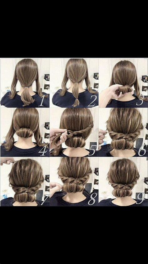 Brush it into a semi loose low ponytail and secure it with a scrunchy. 60 Medium Hair Updos that Are as Easy as 1,2,3 Hair Motive