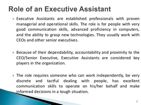 This executive assistant to the president sample job description can assist in your creating a job application that will attract job candidates who are qualified for the job. How to become an indispensable Executive Assistant