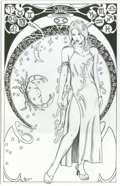 Image result for cancer zentangles zentangles i like. cancer - difficult coloring pages of zodiac signs --> If ...
