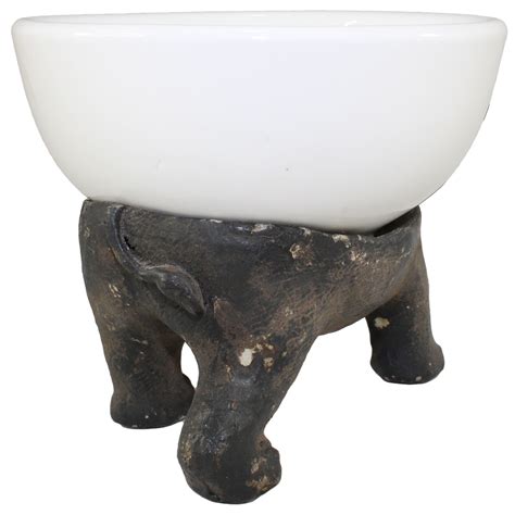 .white ceramic elefanti elephant sugar bowl p002200013 at the best online prices at ebay! Elephant with Ceramic Bowl