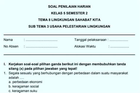 Soal Pilihan Ganda Dan Jawaban Materi Dan Perubahannya ...