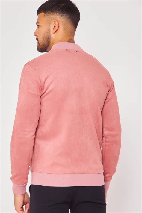 Bomber rose en suédine - Brentiny Paris
