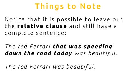 Relative clauses are subordinate clauses. Relative Clauses using 'who' and 'that': Things to Note ...