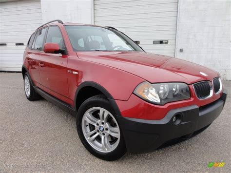 The vehicle is deep sea blue metallic with a oyster interior. Flamenco Red Metallic 2004 BMW X3 3.0i Exterior Photo #68269541 | GTCarLot.com