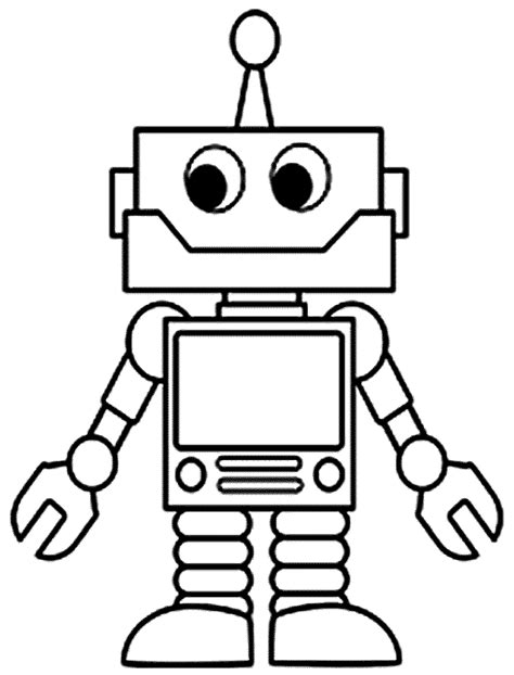 Gratis untuk komersial tidak perlu kredit bebas hak cipta. Mewarnai Gambar Robot Lucu - murid 17
